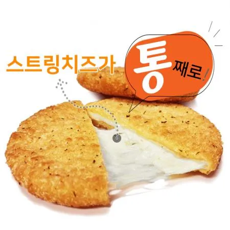원쿠킹 모짜렐라 치즈 패티 90g 10개입 통모짜 햄버거 수제버거 이미지