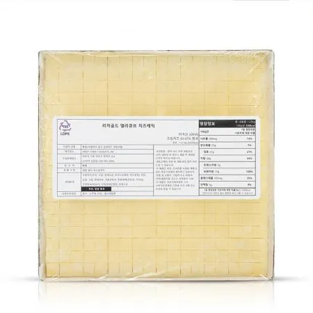 리치골드 델리큐브 치즈케익 냉동 1.22kg 빙수토핑 디저트 이미지