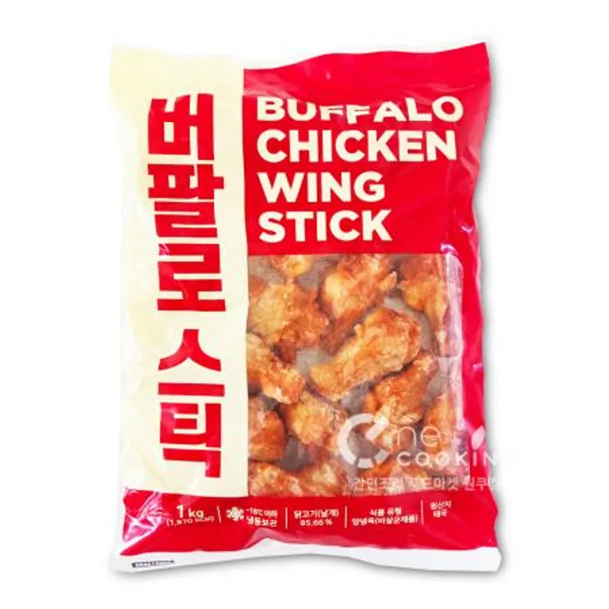 원쿠킹 버팔로 윙 스틱(1kg)+ 윙 날개(1kg) 세트 윙봉 치킨 통닭 캠핑음식 이미지