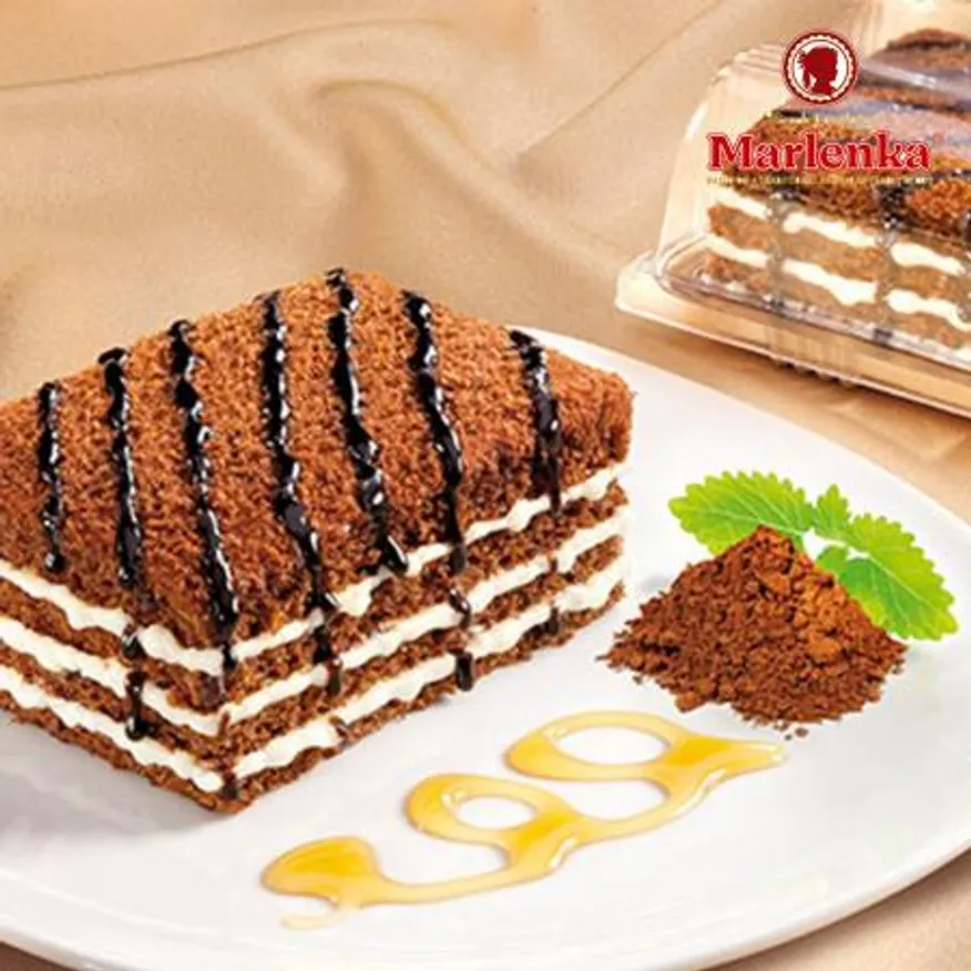 말렌카 허니 케이크 100g 코코아 카페 디저트 조각 생일 케익 이미지