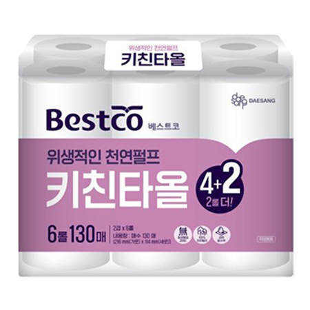 베스트코 키친타올 6롤 (130매)