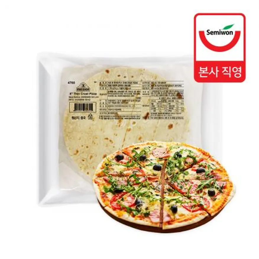 씬 피자도우 8인치(20cm) 1,185g (79g x 15장) 1박스 (1,185g x 4개입) 이미지