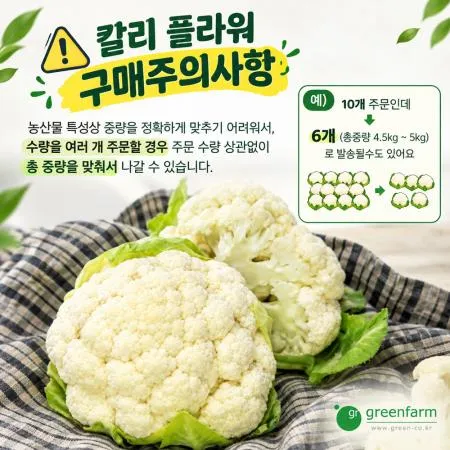 칼리플라워 450~500g 이미지