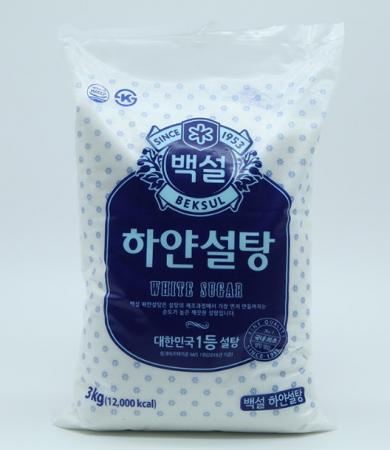 백설)하얀설탕 3kg 흰설탕 백설탕 정백
