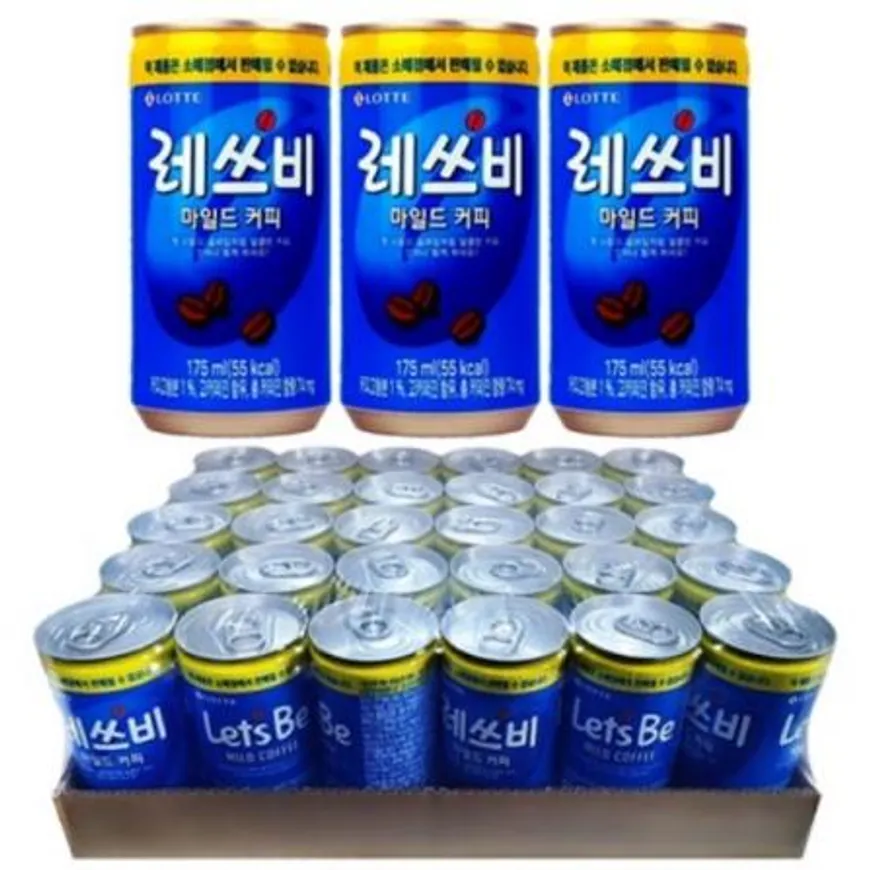 롯데)레쓰비 마일드커피 175ml캔 (175ml*30EA) 이미지