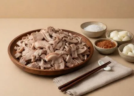 모돈탕육(삶은 모돈 돼지머리 / 모돈 머리고기 슬라이스) 3kg 귀부분 미포함/지방최소 특 이미지