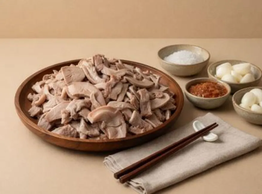 중통탕육(삶은 중통 돼지머리 / 중통 머리고기 슬라이스) 3kg 귀부분 미포함/지방최소 특 이미지