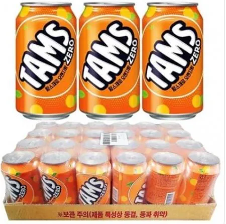롯데)탐스 제로 오렌지맛 355뚱캔 (355ml*24EA)