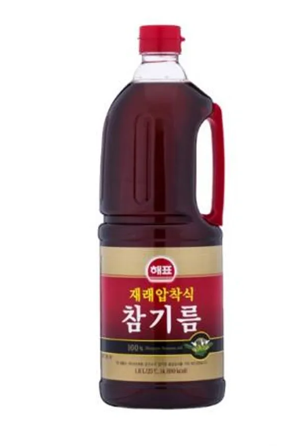 해표)재래압착식 참기름 1.8L (100%) 이미지