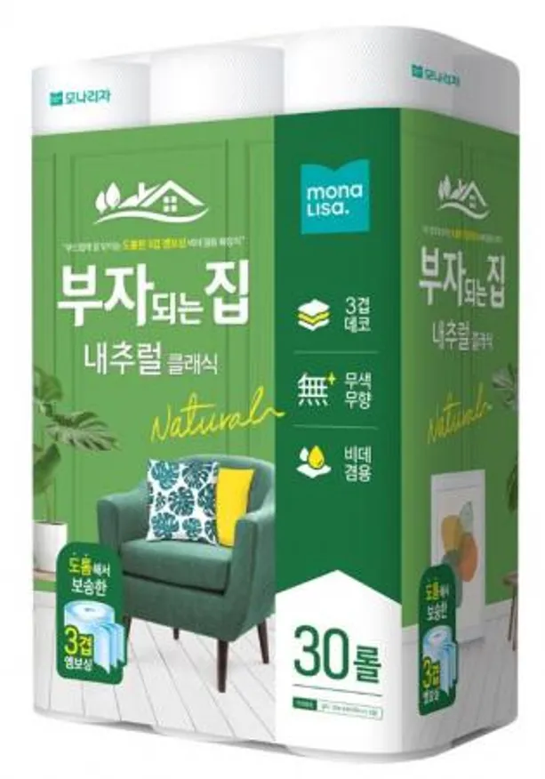 26-모나리자)부자되는집 30롤 화장지 휴지 20m 대용량 30롤 이미지
