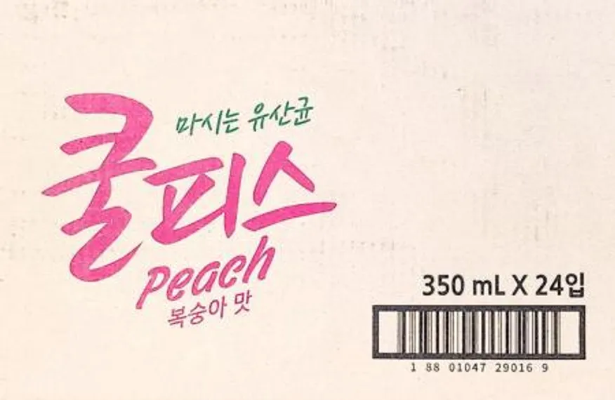 동원)쿨피스 복숭아맛 350캔(350ml*24EA) 이미지