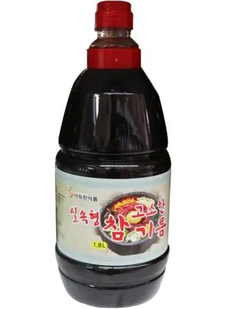 가득찬)실속형 참고소한기름1.8L 1개 참기름 향미유
