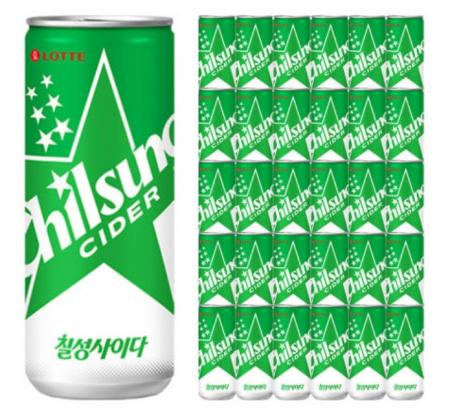 롯데)칠성 사이다 245슬림캔 (245ml*30EA)