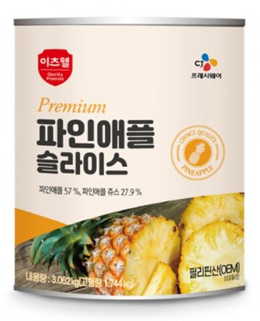26-이츠웰)프리미엄 파인애플 슬라이스 3.062kg 통조림