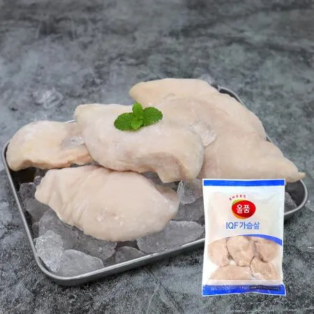 [냉동] 닭가슴살IQF(1kgX5봉)_국내산_원물_5kg_올품