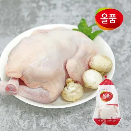 [냉장] 육계통닭8호개체_국내산_원물_750g_올품