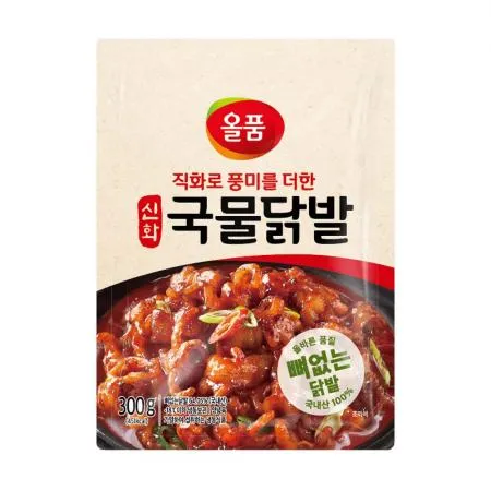 [냉동] 무뼈국물닭발(300gX5봉)_국내산_양념가공육_1.5kg_올품