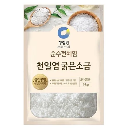 청정원 천일염 굵은소금 5kg