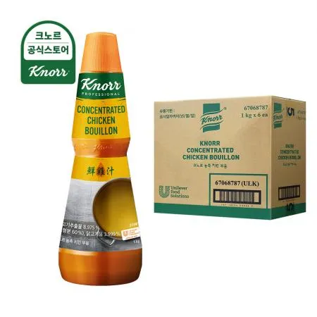 [크노르] 농축치킨부용 1kg 6개(1box) /치킨스톡/치킨스탁