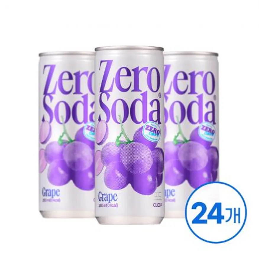 클룹 제로소다 포도 250ml 24입 이미지