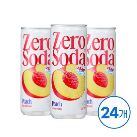 클룹 제로소다 복숭아 250ml 24입