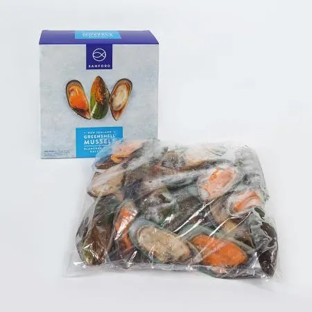 뉴질랜드 자숙 그린홍합 (800g*12p) 9.6kg 초록잎홍합 이미지