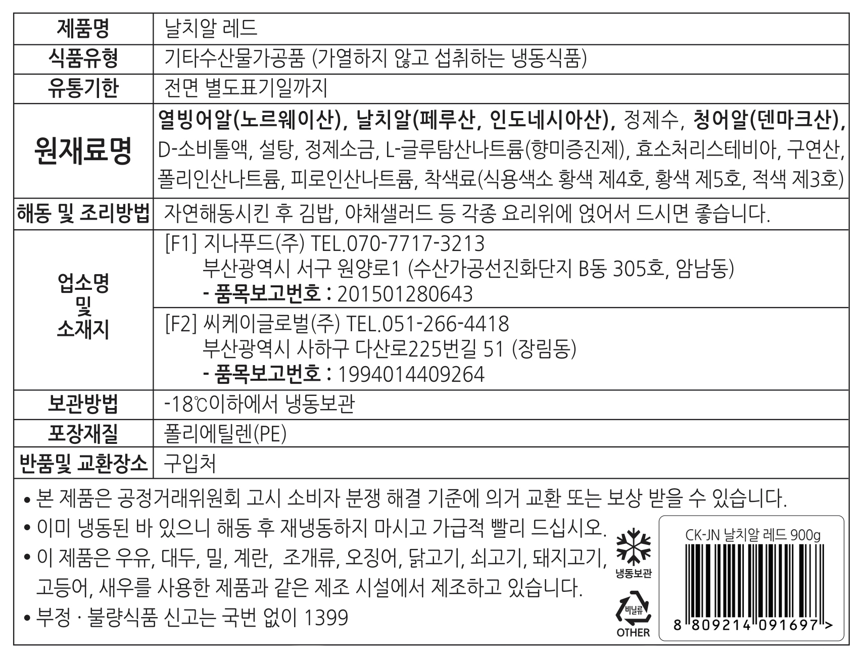 상품정보제공고시