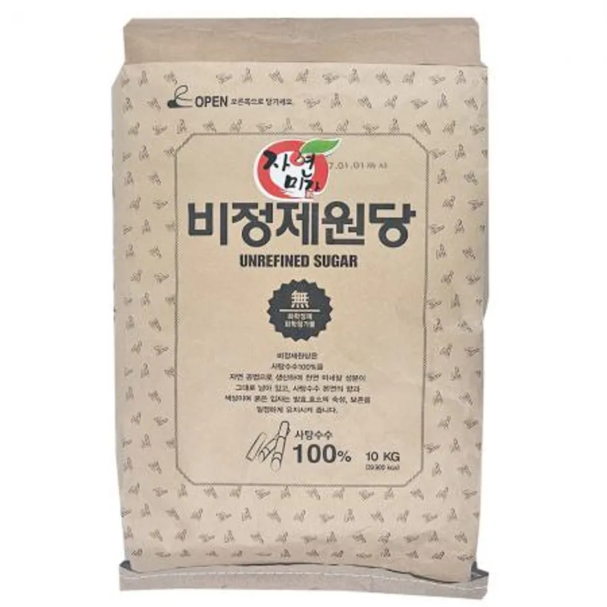 자연미가 부리람 비정제 원당 10kg(갈색지대) /비정제 사탕수수당100% 이미지