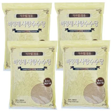 직수입정품 비정제 사탕수수 원당 20kg(5kgx4팩)/비정제설탕 사탕수수100%