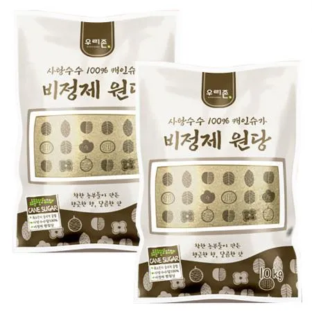 우리존 비정제 원당 20kg (비포) / 비정제 사탕수수당100% 정제하지않은 비정제설탕