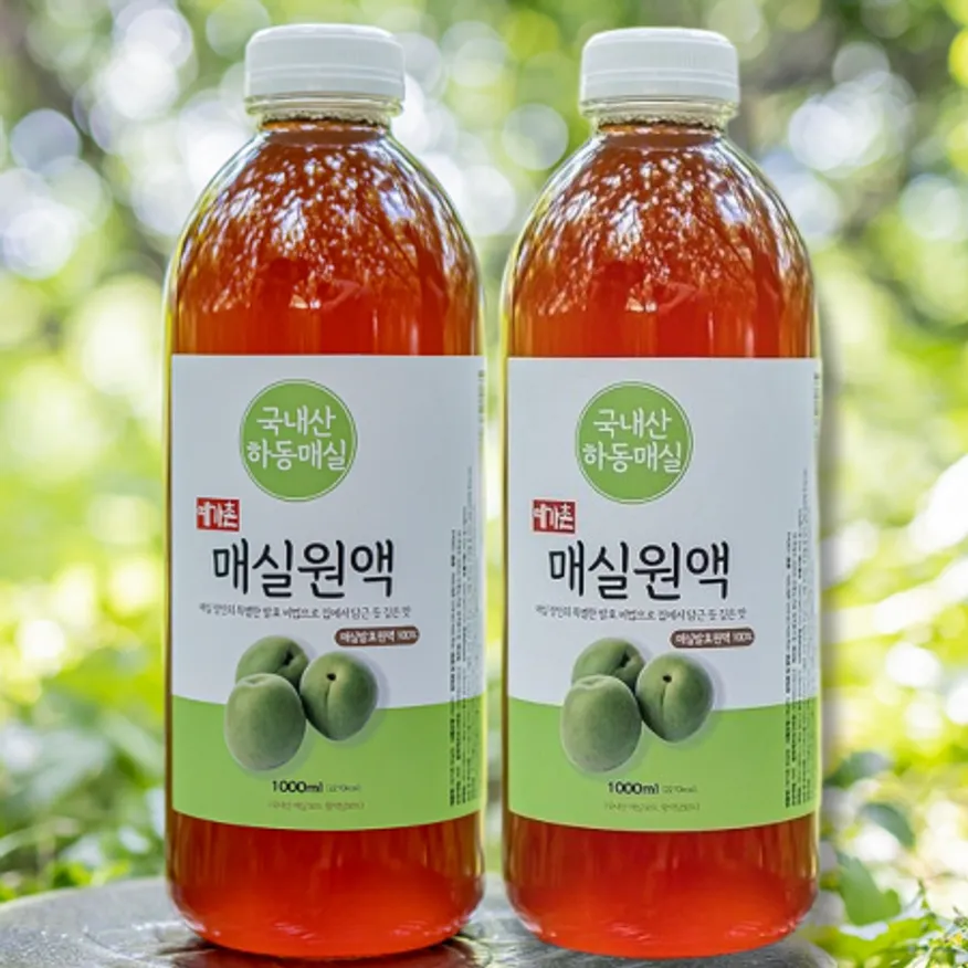 매실청 매실원액 매실엑기스 매실액 매실차 1L 예가촌, 2병 이미지