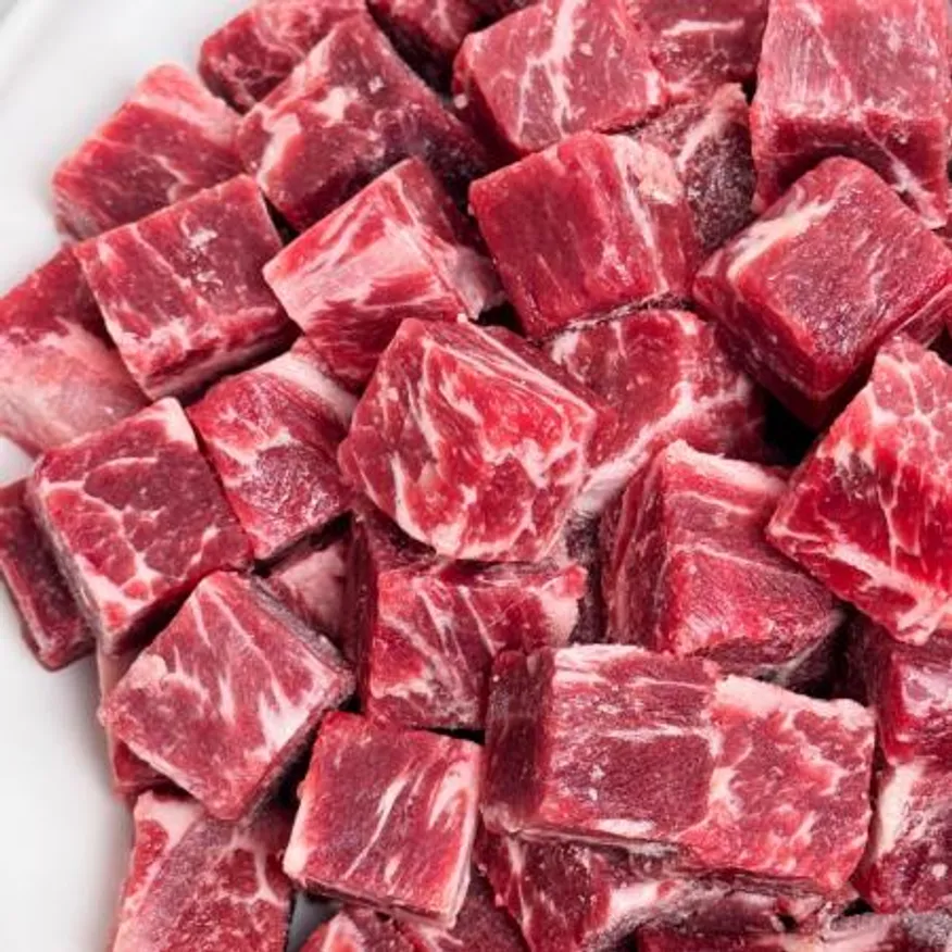 미국산 우부채살 큐브 1Kg 20mm 큐브 초이스 근막 미제거 이미지