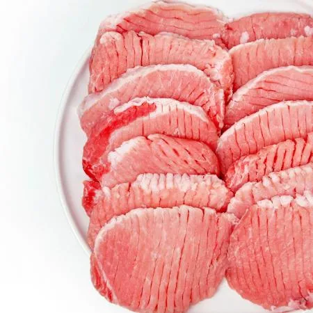 국내산 돈등심 돈까스용 12mm 슬라이스 돈까스 연육 1Kg 이미지