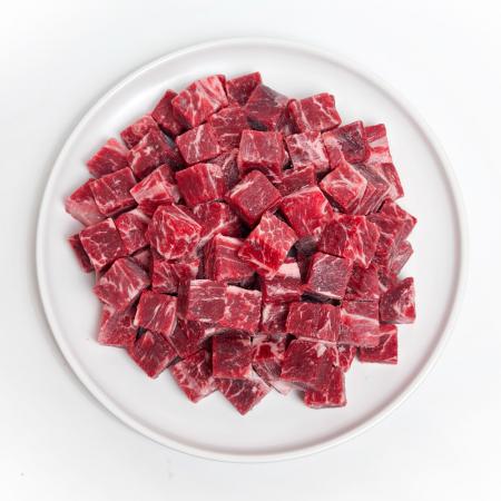 미국산 우부채살 큐브 1Kg 20mm 큐브 초이스 근막 미제거