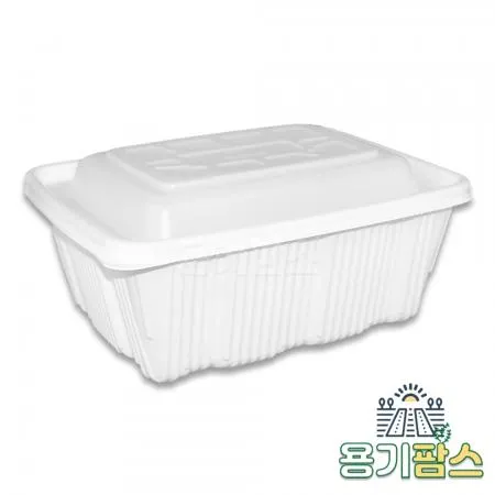 SW 사각 찜용기 특대 3700ml 백색 100개세트 찜닭 해물찜 배달용기 포장 일회용