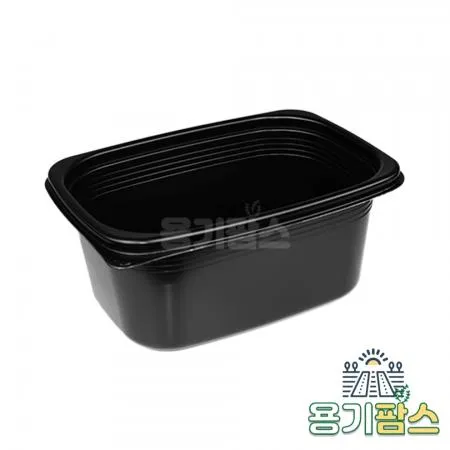 SW 사각 죽용기 특대 1050ml 검정 500개 배달 포장용기 전자레인지 계란찜용기 이미지