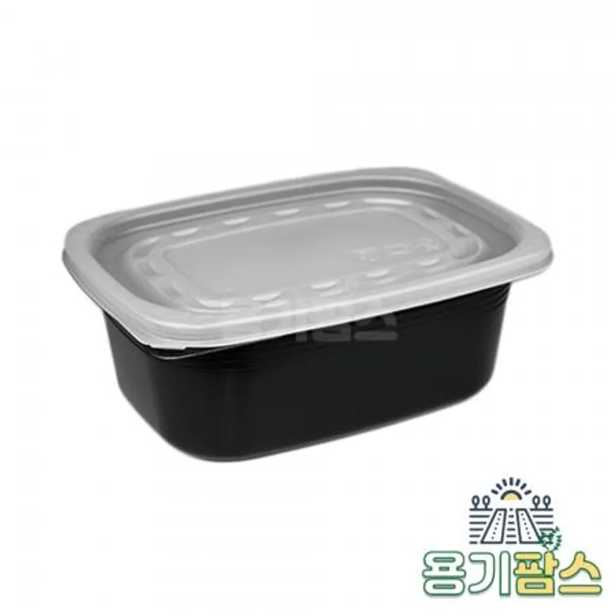 SW 사각 죽용기 대 920ml 검정 500개 배달 포장용기 전자레인지사용 계란찜용기 이미지