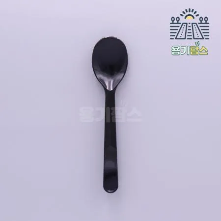 아이스크림스푼 대 검정 벌크포장 4000개 젤라또스푼 요거트수저 베라숟가락 이미지