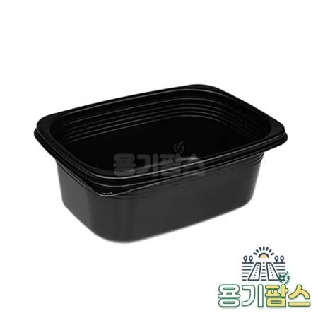 SW 사각 죽용기 대 920ml 검정 500개 배달 포장용기 전자레인지사용 계란찜용기 이미지