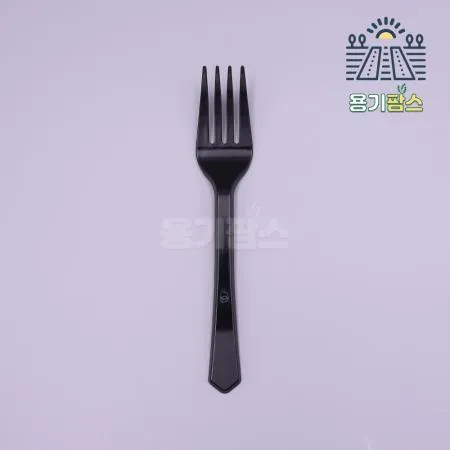 일회용포크 검정 개별포장 160mm - 2000개 캠핑커트러리 케이크포크 소풍포크