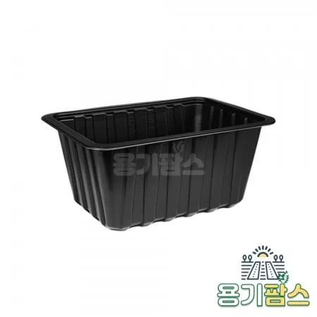 SW 실링용기 19149 바비큐 1호 1350ml 검정 800개 고기 족발 보쌈 포장용기 이미지