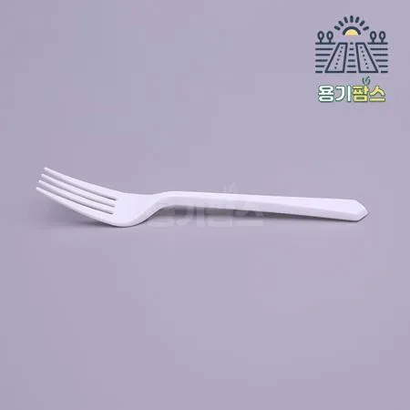 일회용포크 백색 개별포장 160mm - 2000개 캠핑커트러리 케이크포크 소풍포크 이미지