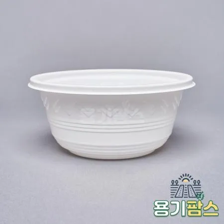 SW 195파이 미니탕용기 대 백색 300개 포장 배달 일회용 면 탕용기