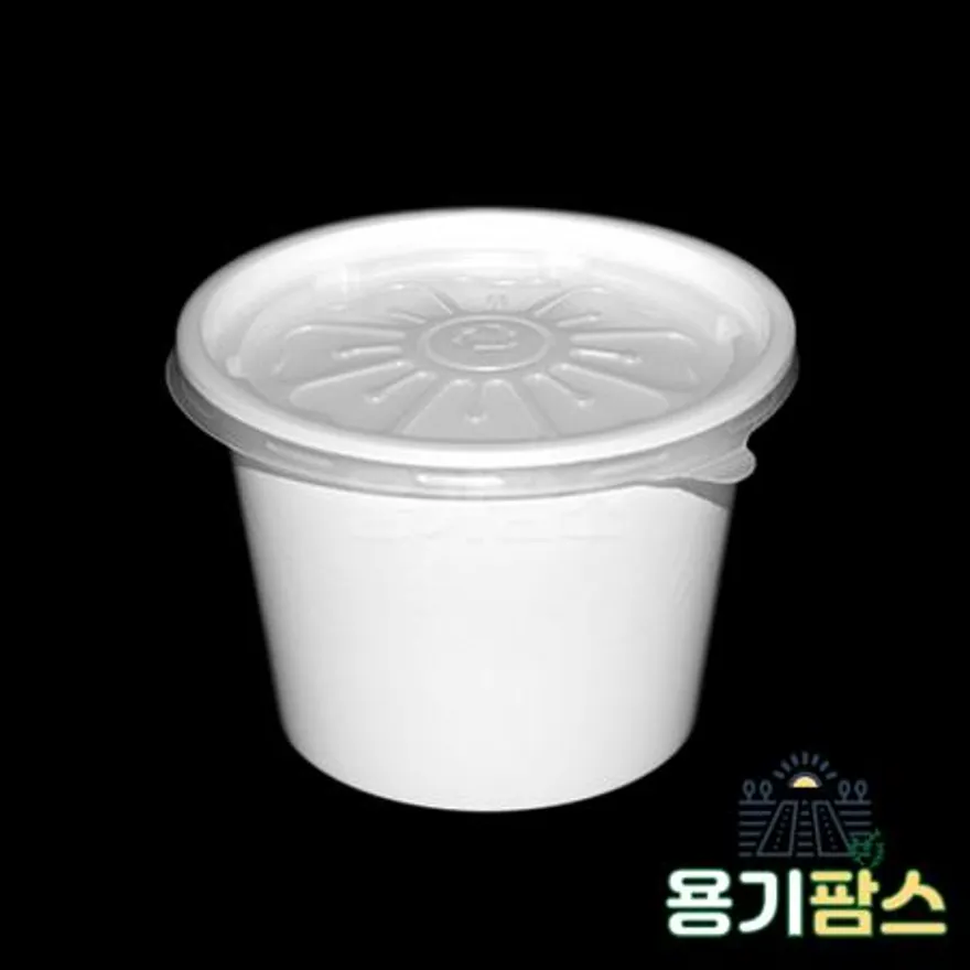 SW 105파이 국용기 특대 420ml 백색 1000개 일회용소스 국물용기 다용도컵 5호 이미지