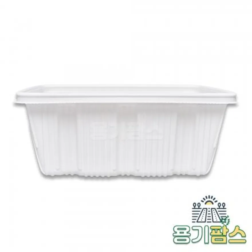 SW 사각 찜용기 특대 3700ml 백색 100개세트 찜닭 해물찜 배달용기 포장 일회용 이미지