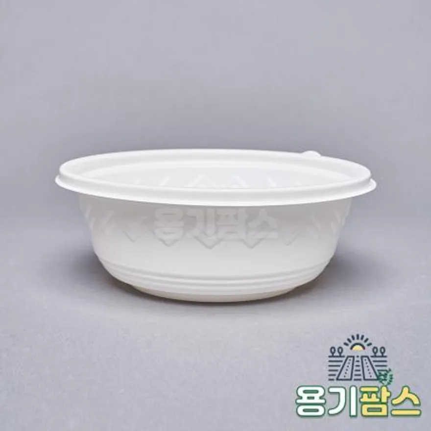 SW 195파이 미니탕용기 소 백색 300개 포장 배달 일회용 면 탕용기 이미지