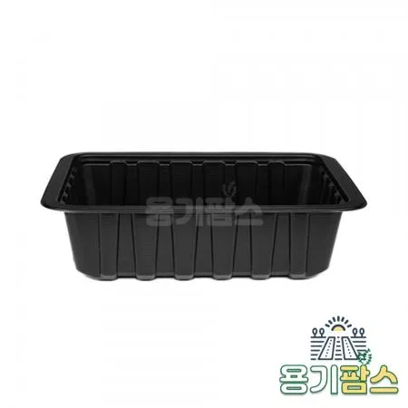 SW 실링용기 19145 바비큐 2-5호 900ml 검정 800개 고기 족발 보쌈 포장용기 이미지