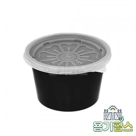 SW 105파이 국용기 대 370ml 검정 1000개 일회용소스용기 국물용기 다용도컵5호 이미지