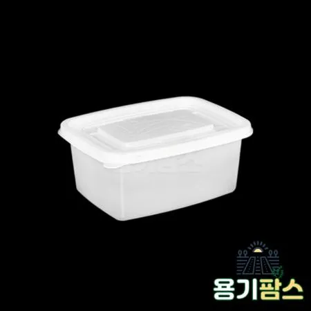 SW 사각 반죽용기 대 400ml 반투명 600개 일회용 배달포장 소분용기 미니죽용기 이미지