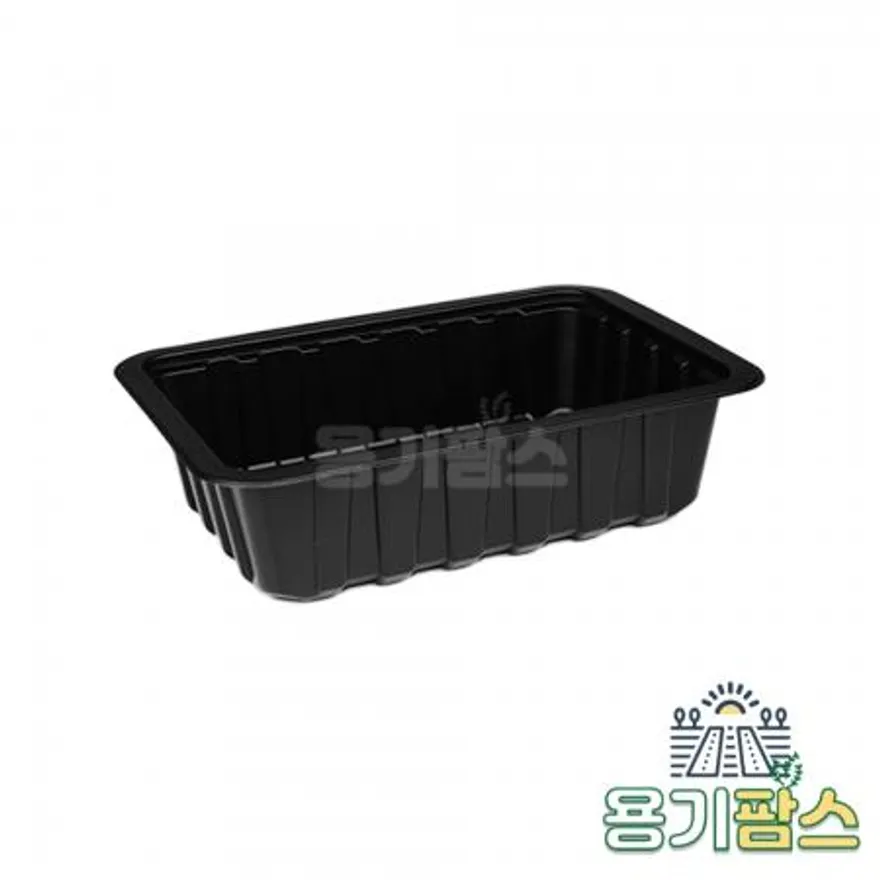 SW 실링용기 19145 바비큐 2-5호 900ml 검정 800개 고기 족발 보쌈 포장용기 이미지